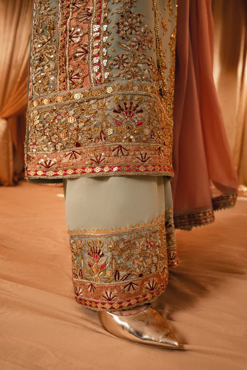 Haseens Sahar Pakistani Wedding Wear Chiffon Suit HAS07-Designer dhaage