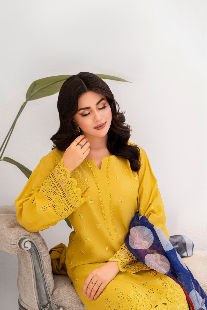 Karma Embroidered Chikankari Cotton Lawn Suit KAR119 - Designer dhaage