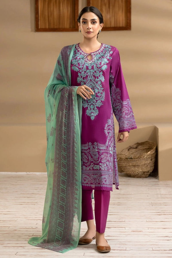 Limelight Embroidered Cambric Pakistani 3 Piece Suit LIM351-Designer dhaage