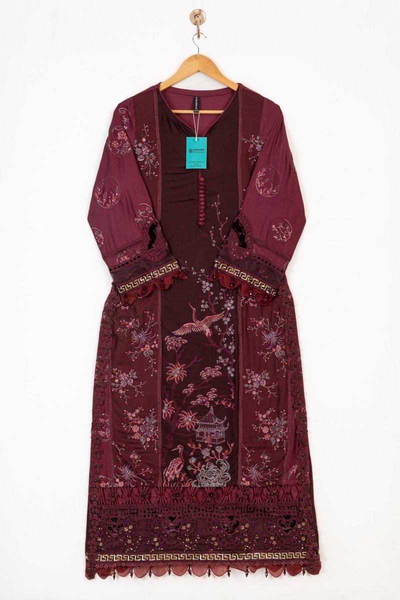 Maria B Luxury Linen Pakistani Suit MAR142 - Designer dhaage