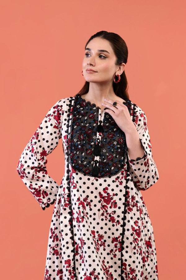 Mihrimah Embroidered Cambric Frock MIH89 - Designer dhaage