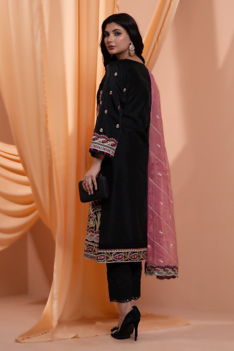 Mihrimah Embroidered Organza 3 Piece Suit MIH100 - Designer dhaage