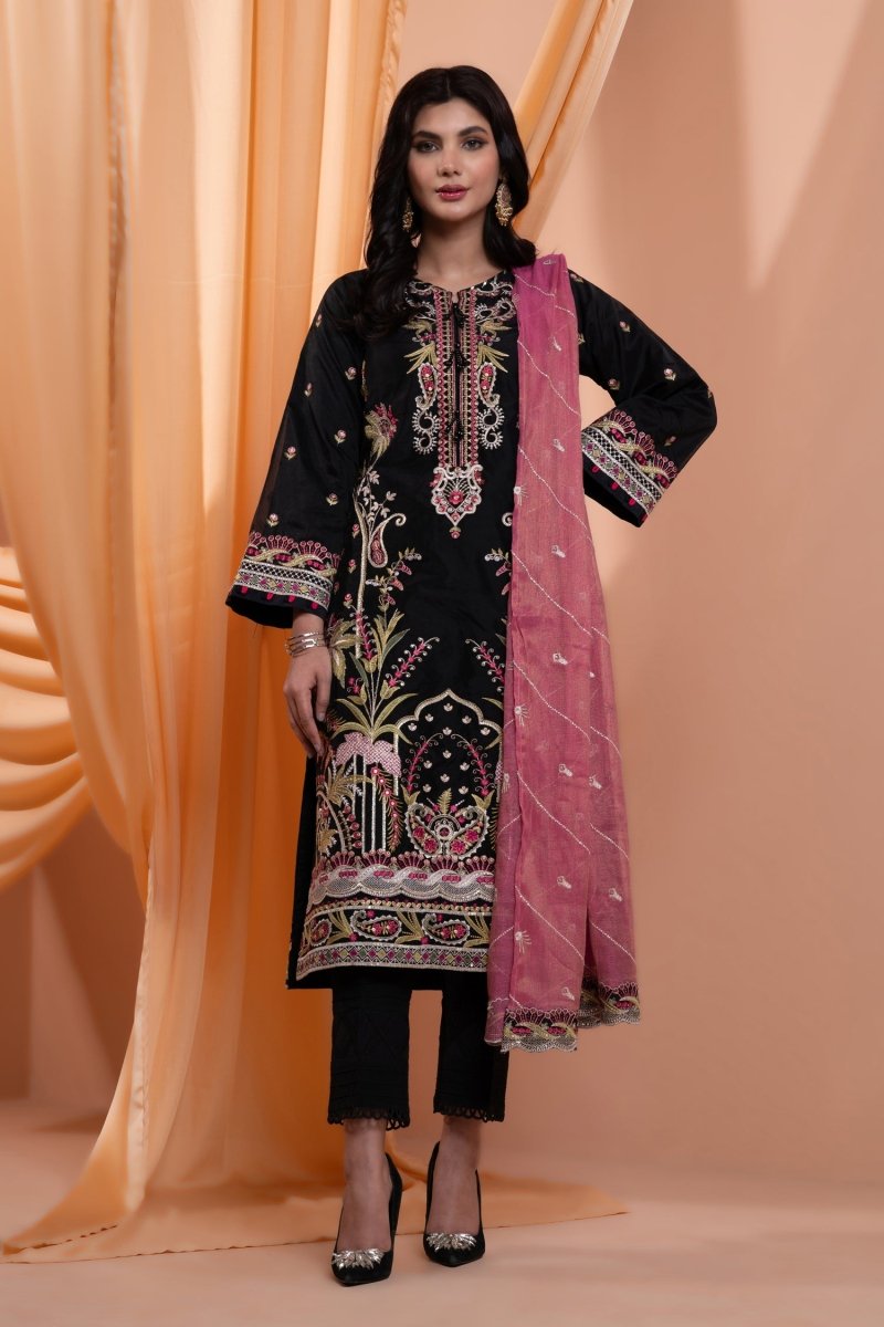 Mihrimah Embroidered Organza 3 Piece Suit MIH100 - Designer dhaage