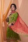 Mihrimah Embroidered Organza 3 Piece Suit MIH97 - Designer dhaage