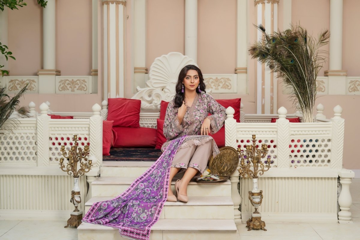 Munira Dhanak 3 Piece Pakistani Suit MUN581 - Designer dhaage