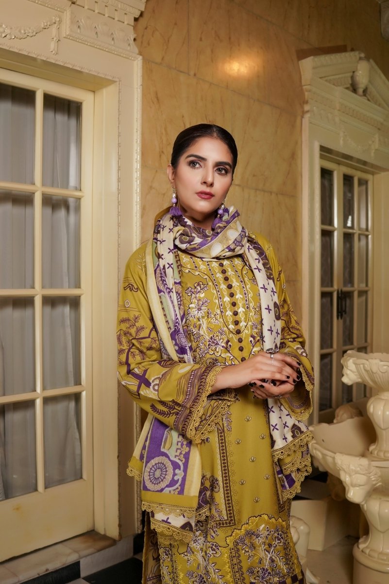 Munira Dhanak 3 Piece Pakistani Suit MUN593 - Designer dhaage