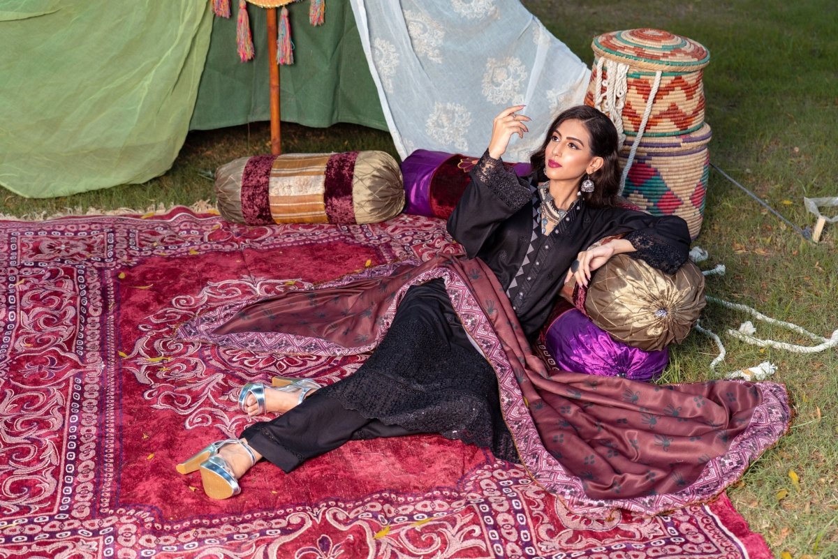 Munira Dhanak 3 Piece Pakistani Suit MUN607 - Designer dhaage