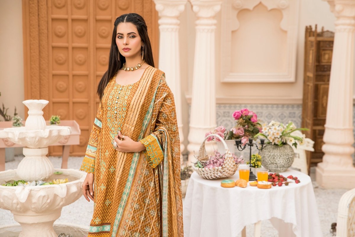 Munira Linen 3 Piece Suit MUN553-Designer dhaage