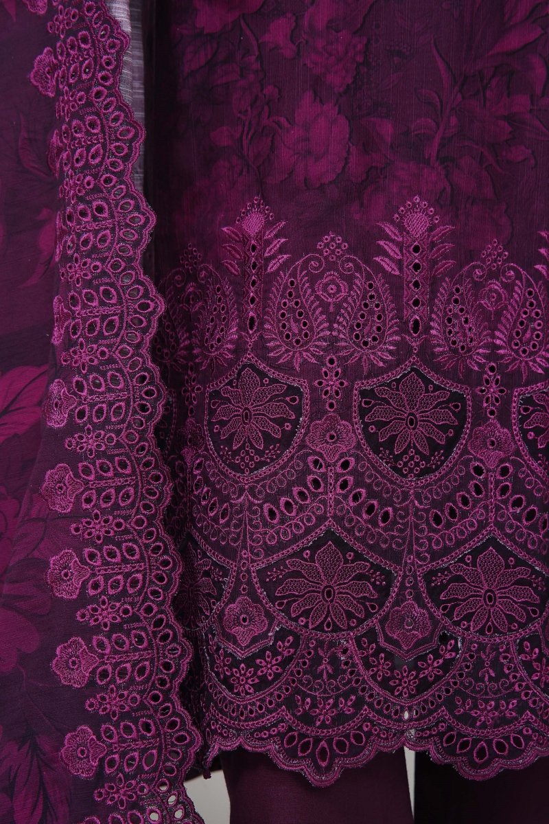 Sada Bahar Chikankari Embroidered 3 Piece Suit SBA138 - Designer dhaage