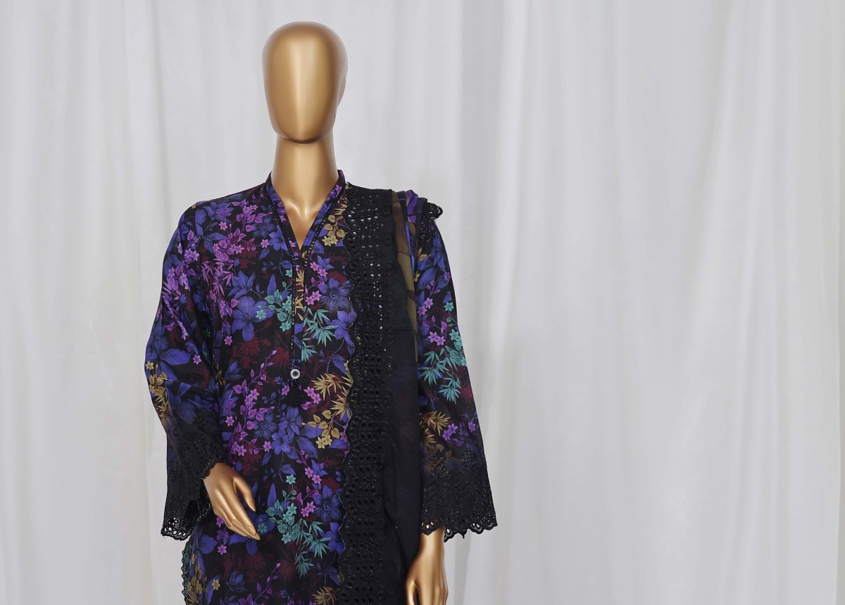 Sada Bahar Chikankari Embroidered 3 Piece Suit SBA139 - Designer dhaage