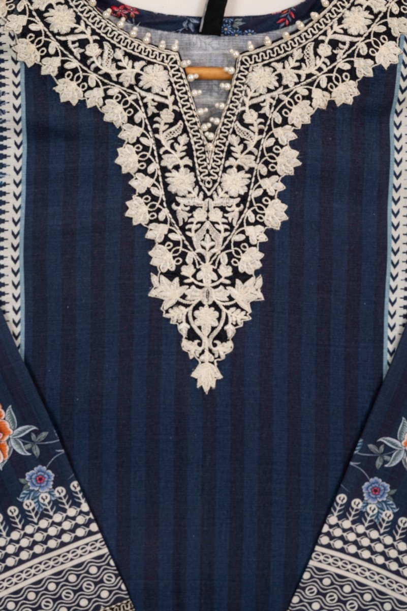 So Kamal Embroidered Khaddar 3 Piece Suit SKA68 - Designer dhaage