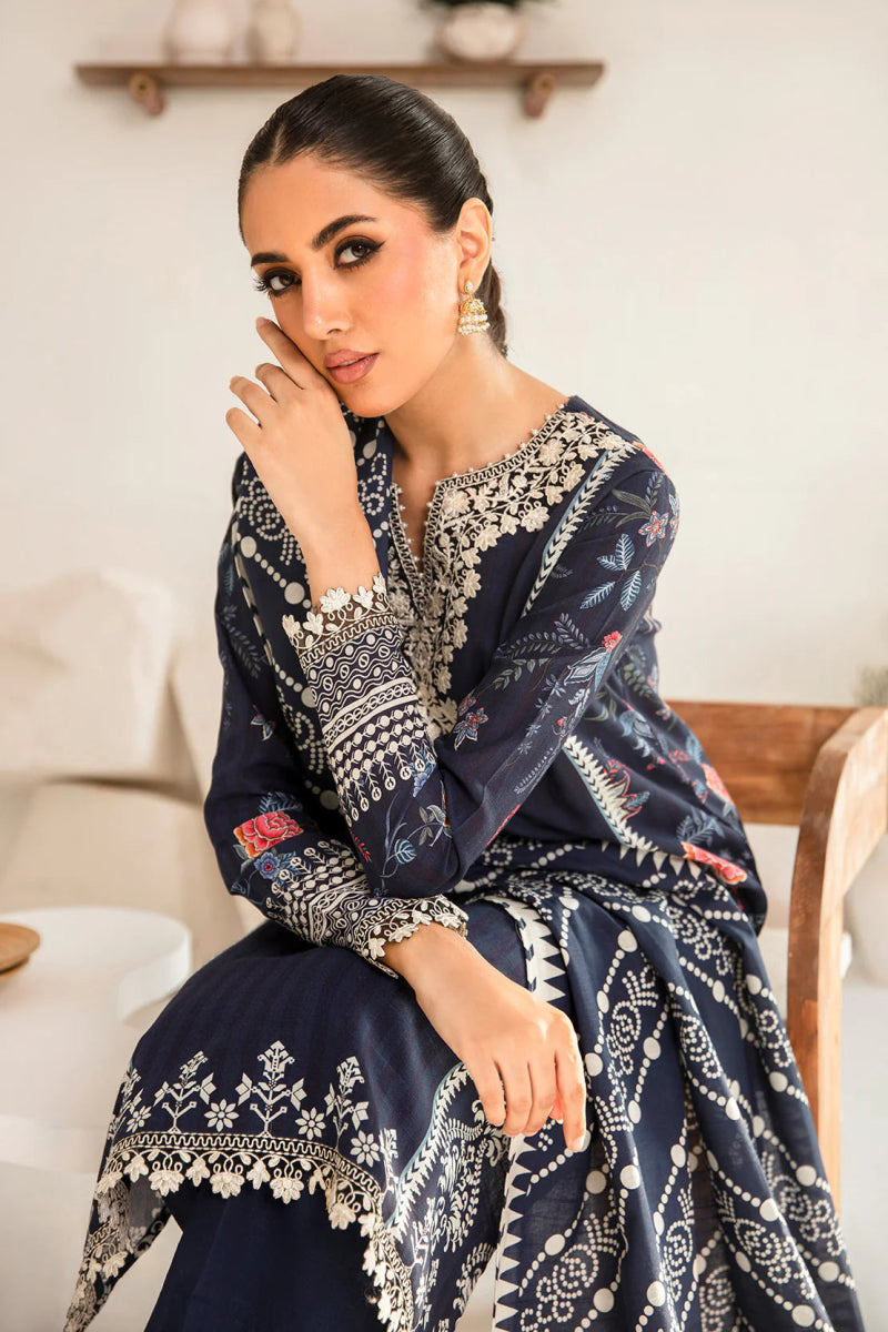 So Kamal Embroidered Khaddar 3 Piece Suit SKA68 - Designer dhaage