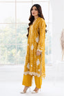 So Kamal Embroidered Linen 3 Piece Suit SKA63 - Designer dhaage