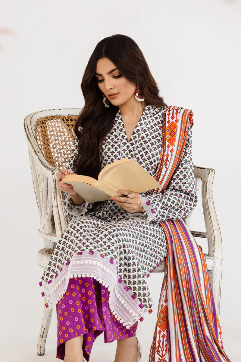 So Kamal Linen 3 Piece Suit SKA64 - Designer dhaage