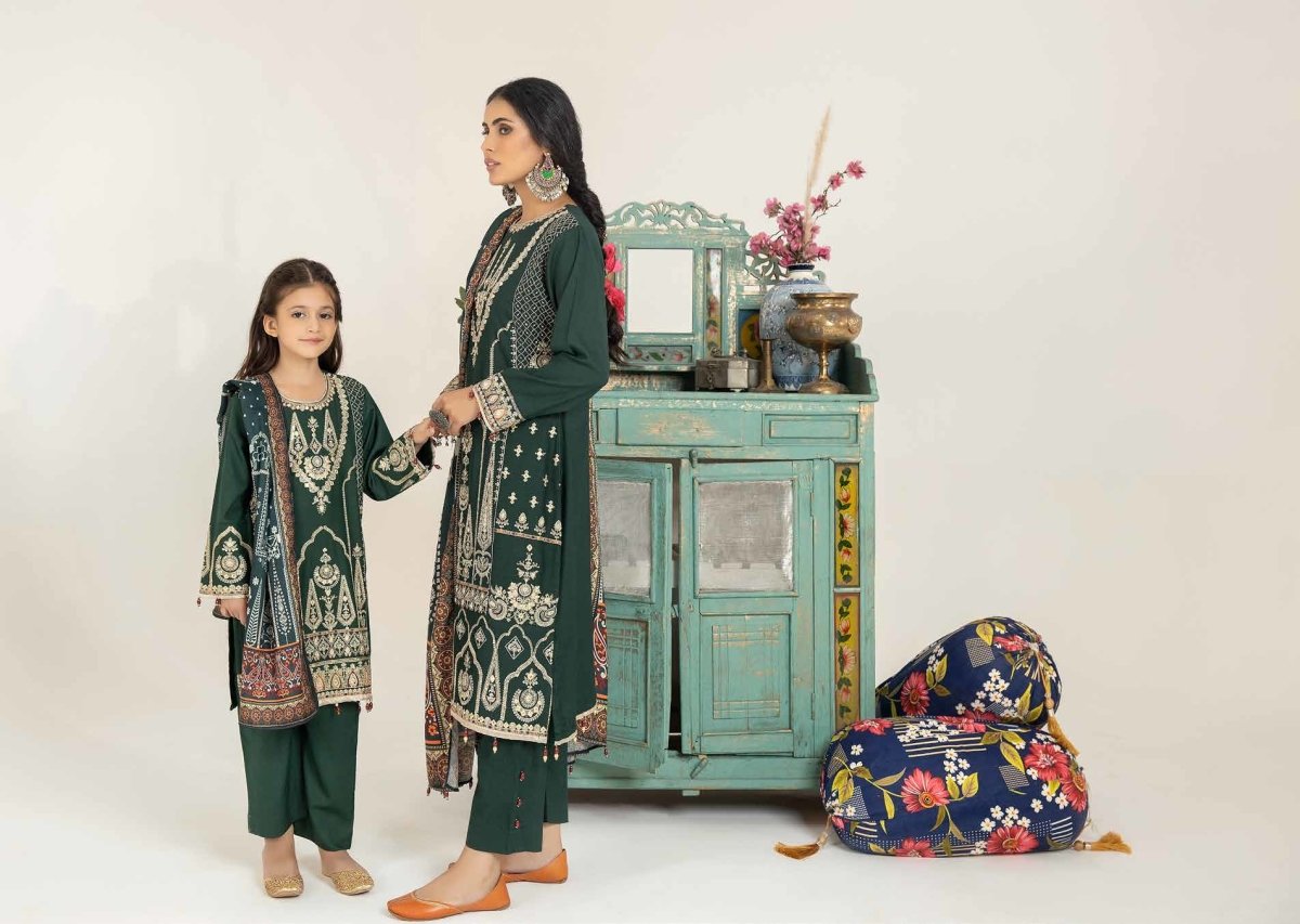 Allys Girls Festive Embroidered Suit ALL95-Designer dhaage