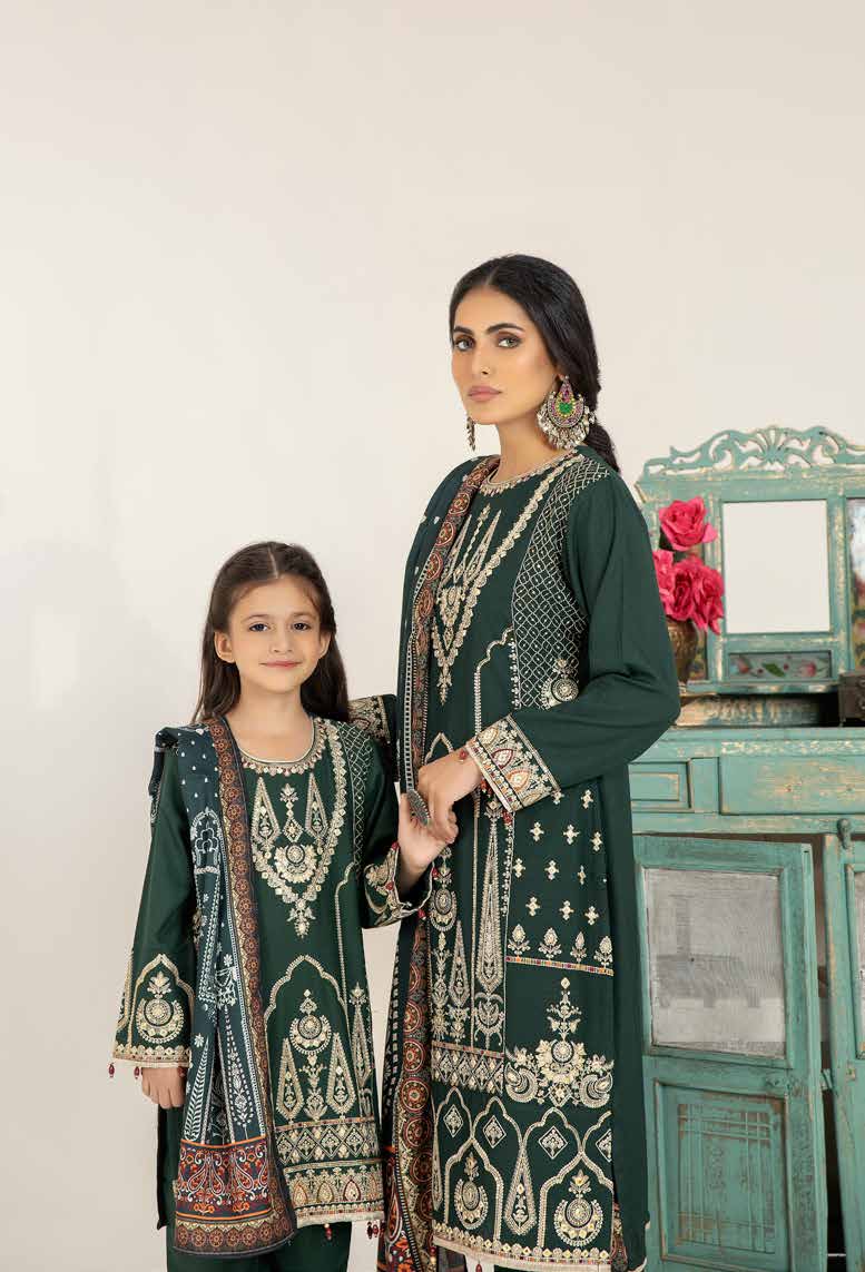 Allys Girls Festive Embroidered Suit ALL95-Designer dhaage