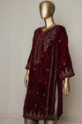 Bin Saeed Embroidered Velvet Shirt BIN43