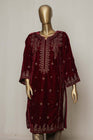 Bin Saeed Embroidered Velvet Shirt BIN43