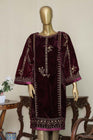 Bin Saeed Embroidered Velvet Shirt BIN48