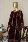 Bin Saeed Embroidered Velvet Shirt BIN48