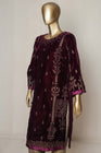 Bin Saeed Embroidered Velvet Shirt BIN50