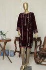 Bin Saeed Embroidered Velvet Shirt BIN56