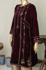 Bin Saeed Embroidered Velvet Shirt BIN56