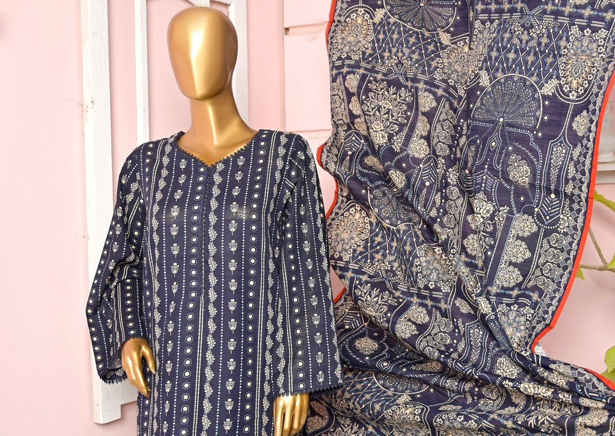 Bin Saeed Unstitch Printed Khaddar 3 piece Collection - DESIGN-14 main image 0