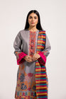 Ethnic Lawn Dori Dark Grey