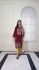 Mihrimah Embroidered Velvet 3 Piece Suit MIH40