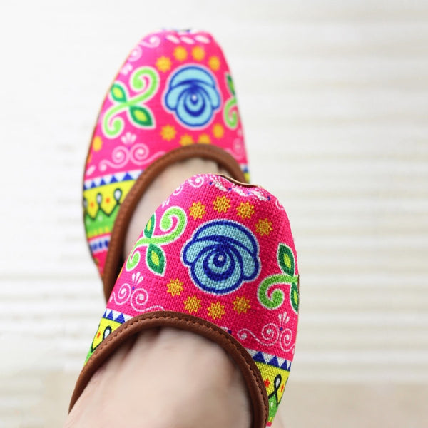 Firuz Shoes Pakistani Truck Art Khussa FIR06-Designer dhaage