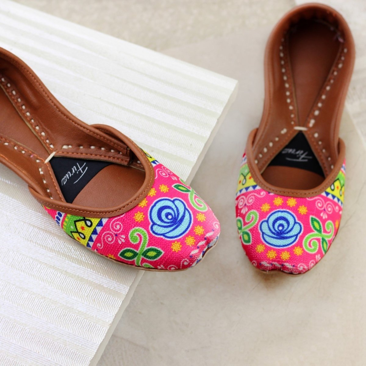Firuz Shoes Pakistani Truck Art Khussa FIR06-Designer dhaage