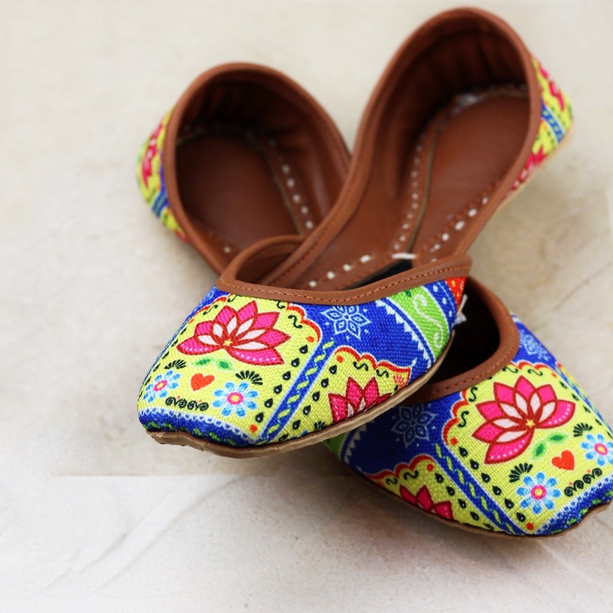 Firuz Shoes Pakistani Truck Art Khussa FIR07-Designer dhaage