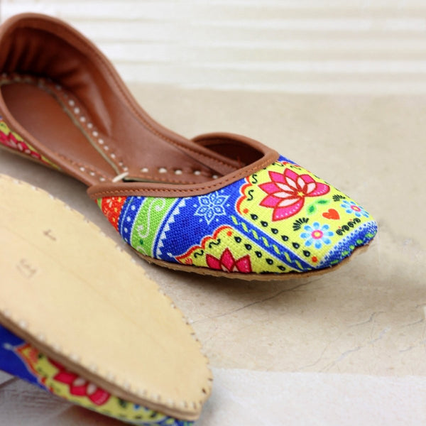 Firuz Shoes Pakistani Truck Art Khussa FIR07-Designer dhaage