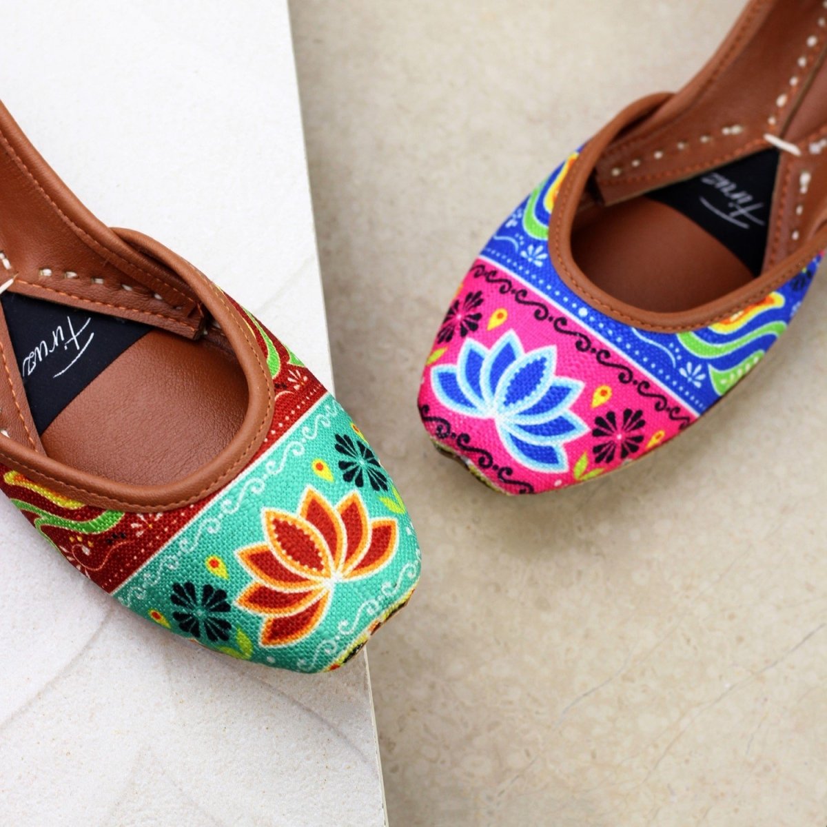 Firuz Shoes Pakistani Truck Art Khussa FIR08-Designer dhaage