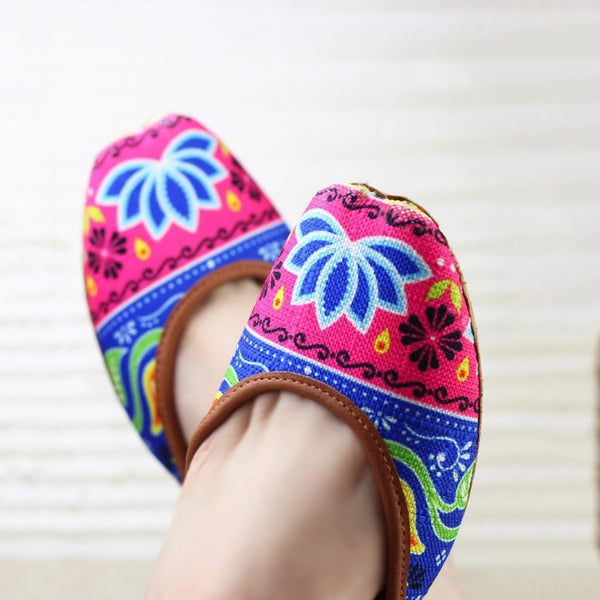 Firuz Shoes Pakistani Truck Art Khussa FIR09-Designer dhaage