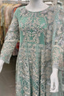House Of Serene Embroidered Aqua Maxi HOS15