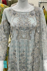 House Of Serene Embroidered Grey Maxi HOS14