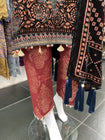Maria B Linen DL-805-Black and Maroon
