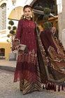 Maria B Linen DL-807-Maroon and Beige