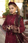 Maria B Linen DL-807-Maroon and Beige