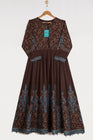 Maria B Linen Pakistani Dress DL-1001-Brown MAR129-Designer dhaage