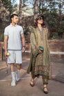 Maria B Linen Pakistani Suit DL-1003-Olive Green MAR128-Designer dhaage