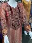 Maria B MBROIDERED Maroon BD-2006