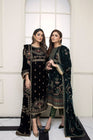 Mihrimah Embroidered Velvet 3 Piece Suit MIH38-Designer dhaage