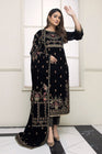 Mihrimah Embroidered Velvet 3 Piece Suit MIH38-Designer dhaage