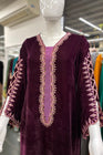 Mihrimah Embroidered Velvet Shirt MIH62-Designer dhaage