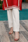 Plain off-white trousers TRO25