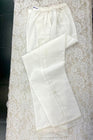 Raw Silk White Pakistani Trousers TRO69-Designer dhaage