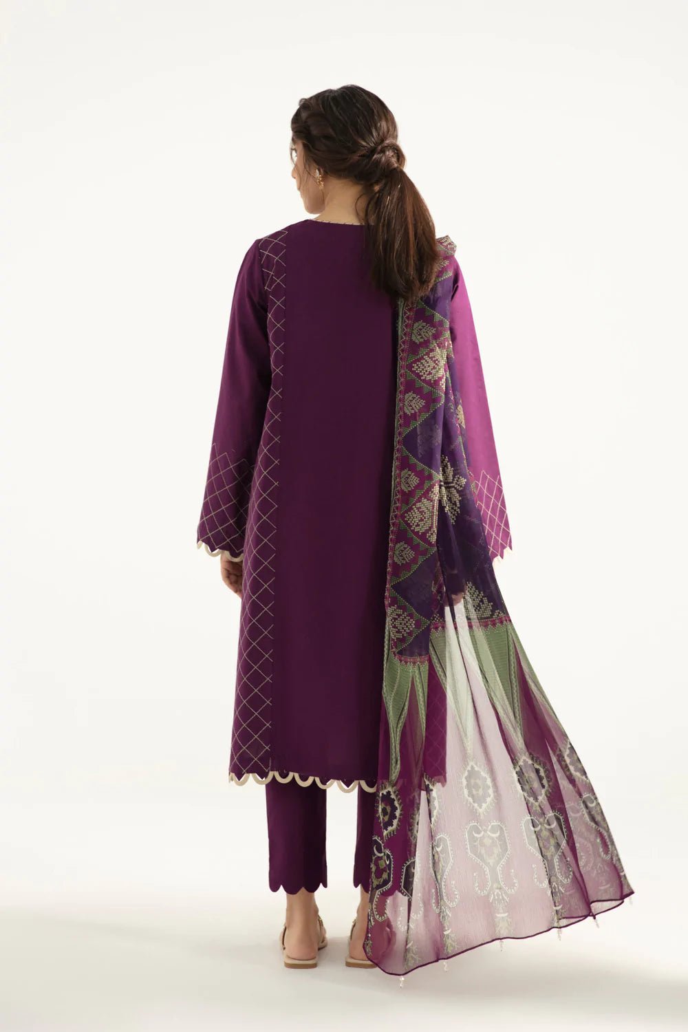 Sapphire Cotton 3 Piece Suit SAP92-Designer dhaage